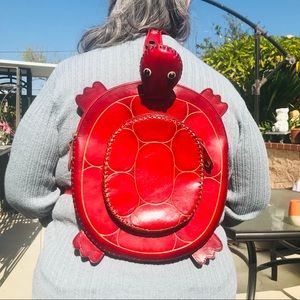 Genuine leather turtle bag amazing condition